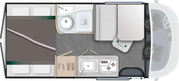 Tagesgrundriss Chausson Vans V594M First Line Light