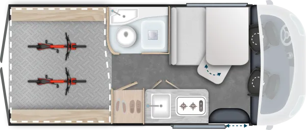 Tagesgrundriss Chausson Vans V690 Sport Line