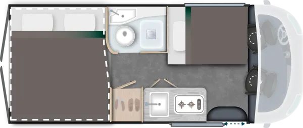 Nachtgrundriss Chausson Vans V690 Sport Line