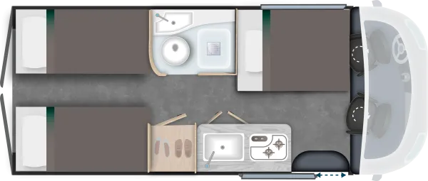 Nachtgrundriss Chausson Vans V697 First Line