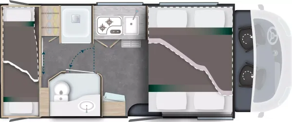 Nachtgrundriss Chausson Teilintegrierte 720 Titanium Line