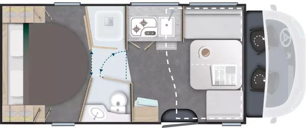 Tagesgrundriss Chausson Teilintegrierte 788 Titanium Line
