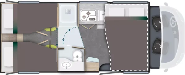 Nachtgrundriss Chausson Teilintegrierte 797 Titanium Line