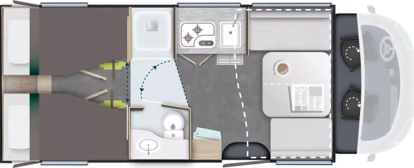 Tagesgrundriss Chausson Teilintegrierte 797 Ultimate Line