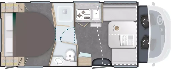 Tagesgrundriss Chausson Teilintegrierte 798 Titanium Line