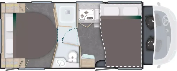 Nachtgrundriss Chausson Teilintegrierte 798 Ultimate Line