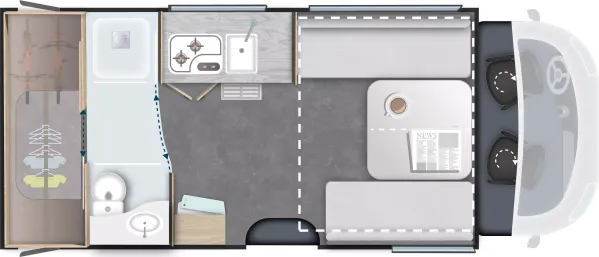 Tagesgrundriss Chausson Teilintegrierte 640 Ultimate Line