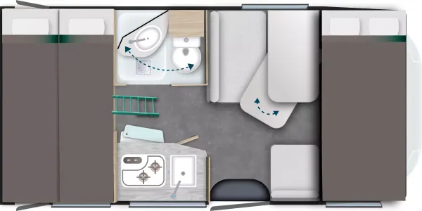 Nachtgrundriss Chausson Alkoven C514 First Line