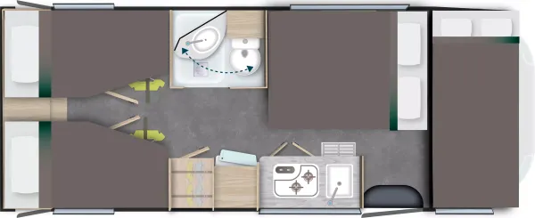 Nachtgrundriss Chausson Alkoven C727 First Line