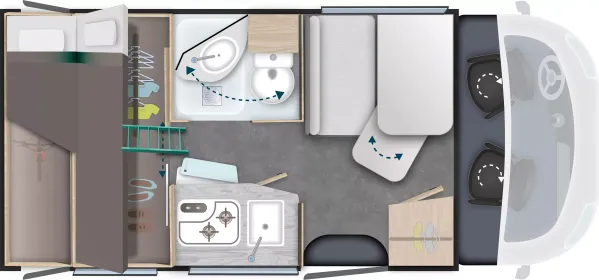 Tagesgrundriss Chausson S-Teilintegrierte S514 Sport Line