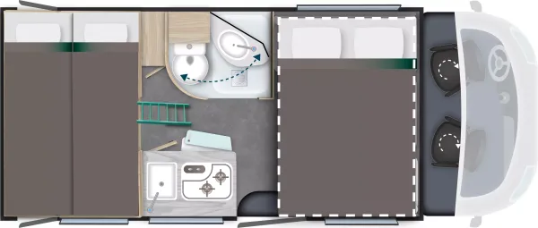 Nachtgrundriss Chausson S-Teilintegrierte S614 Sport Line
