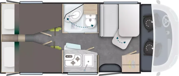 Tagesgrundriss Chausson S-Teilintegrierte S697 Sport Line