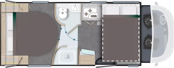 Nachtgrundriss Chausson Vollintegrierte 7068 Titanium Line