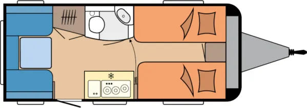 Tagesgrundriss Hobby OnTour 460 DL