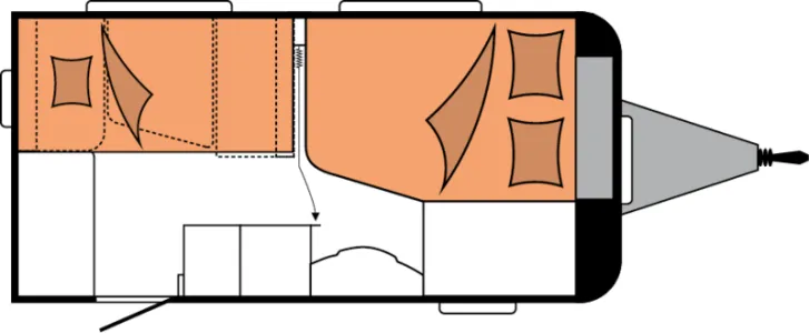 Grundriss Nacht Hobby De Luxe 400 SFe Auflastung 1.500 kg