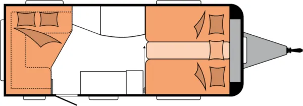 Nachtgrundriss Hobby De Luxe 495 UL