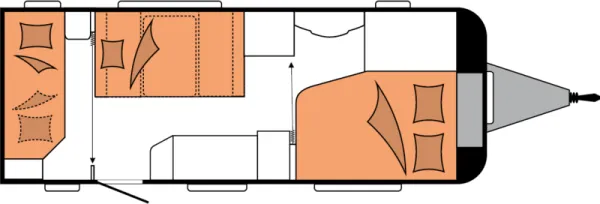 Nachtgrundriss Hobby De Luxe 540 KMFe