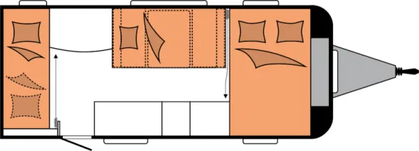 Nachtgrundriss Hobby De Luxe 490 KMF