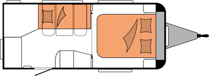 Grundriss Nacht Hobby De Luxe 460 SFf Modell 2026