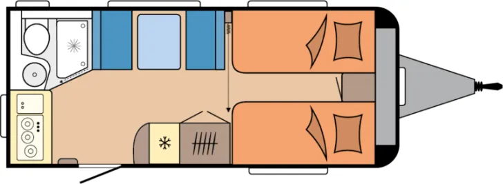 Grundriss Tag Hobby De Luxe 460 SL -7" Touch-Bedienpanel