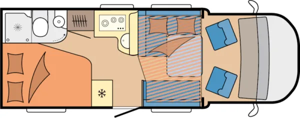 Tagesgrundriss Hobby ONTOUR T 700 FH