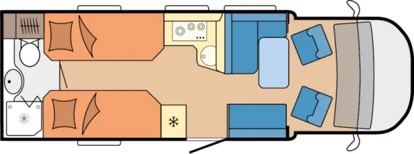 Tagesgrundriss Hobby MAXIA T 740 WE