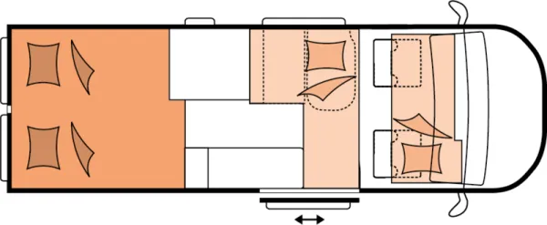 Nachtgrundriss Hobby ONTOUR Van 640 ET