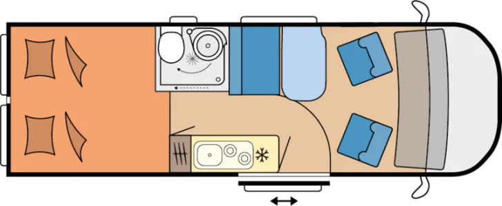 Grundriss Tag Hobby ONTOUR Van 640 ET Automatik