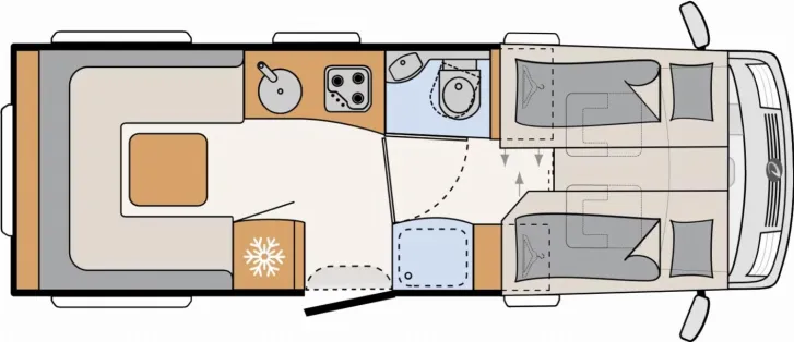 Grundriss Tag Dethleffs Alpa I 6820-2 4-sitzer - 25.000 EUR