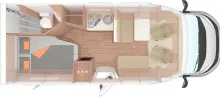 Grundriss Tag Weinsberg CaraSuite 650 MF Mietwagen verfügbar ab Nov`26
