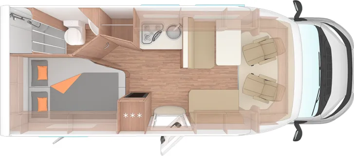 Grundriss Tag Weinsberg CaraSuite 650 MF Modell 2026