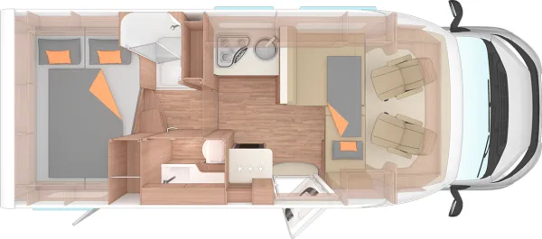 Nachtgrundriss Weinsberg CaraSuite 650 MG