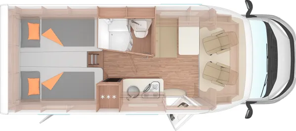 Tagesgrundriss Weinsberg CaraSuite 650 MEG