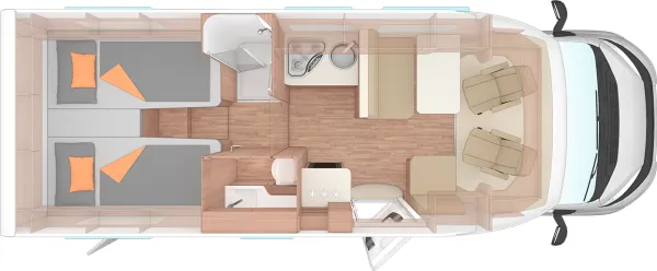 Tagesgrundriss Weinsberg CaraSuite 700 MEG