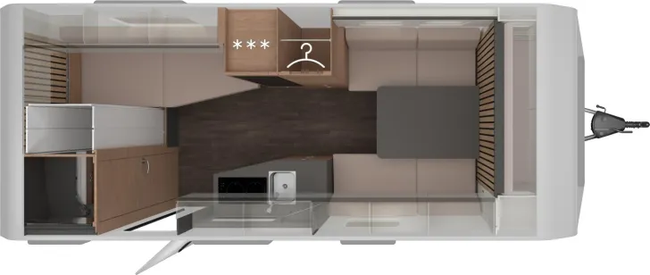 Grundriss Tag Knaus Yaseo 500 DK MJ 26 | Markise| LED | Dusche |1700