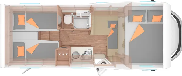 Nachtgrundriss Weinsberg CaraHome 650 MEG