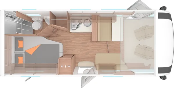 Tagesgrundriss Weinsberg CaraCore 650 MF
