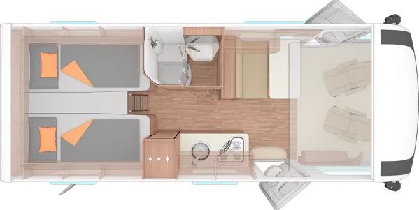 Tagesgrundriss Weinsberg CaraCore 650 MEG