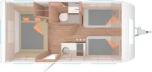 Grundriss Nacht Weinsberg CaraCito 470 EU Modell 2026, sofort verfügbar