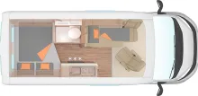 Grundriss Nacht Weinsberg CaraBus 540 MQ EDITION [FIRE]
