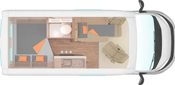 Nachtgrundriss Weinsberg CaraBus 540 MQ