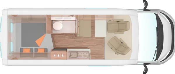 Tagesgrundriss Weinsberg CaraBus 600 MQ