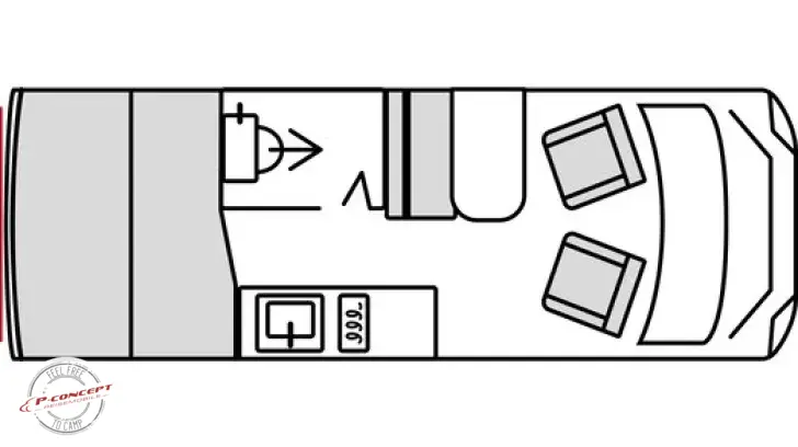 Grundriss Tag Bürstner Papillon PC 6.0