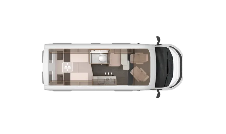 Grundriss Tag Knaus BoxLife 600 ME Platinum Selection 180 PS Automatik