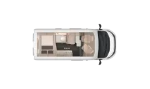 Grundriss Tag Weinsberg CaraBus GREY 540 MQ EDITION [FIRE] 180 PS Automatik