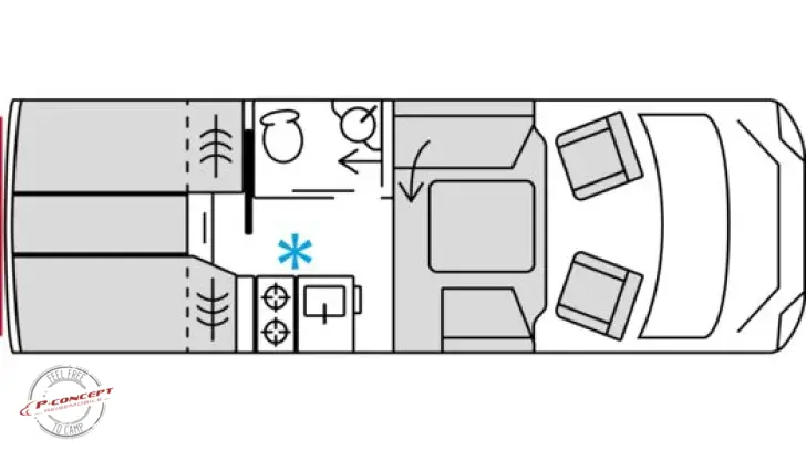 Grundriss Tag Bürstner Signature SFT 7.1 *4,25t, AHK, Markise*