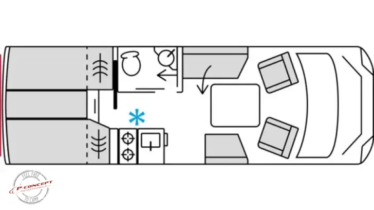 Grundriss Tag Bürstner Signature SFT 7.0 *Markise, AHK, 3,5to uvm.*