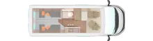 Grundriss Tag Weinsberg CaraBus GREY 600 ME EDITION [FIRE] 180 PS Automatik