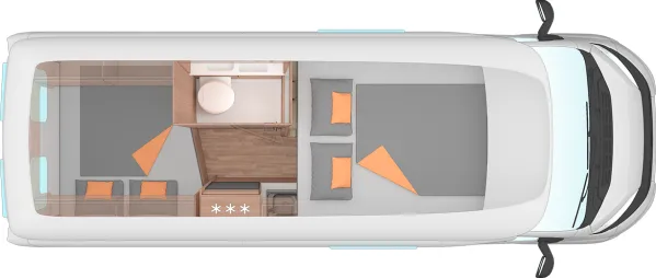 Nachtgrundriss Weinsberg CaraBus GREY 600 MQH