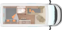 Grundriss Nacht Weinsberg CaraBus GREY 540 MQ EDITION [FIRE] *Automatik*Care-Drive-Paket*